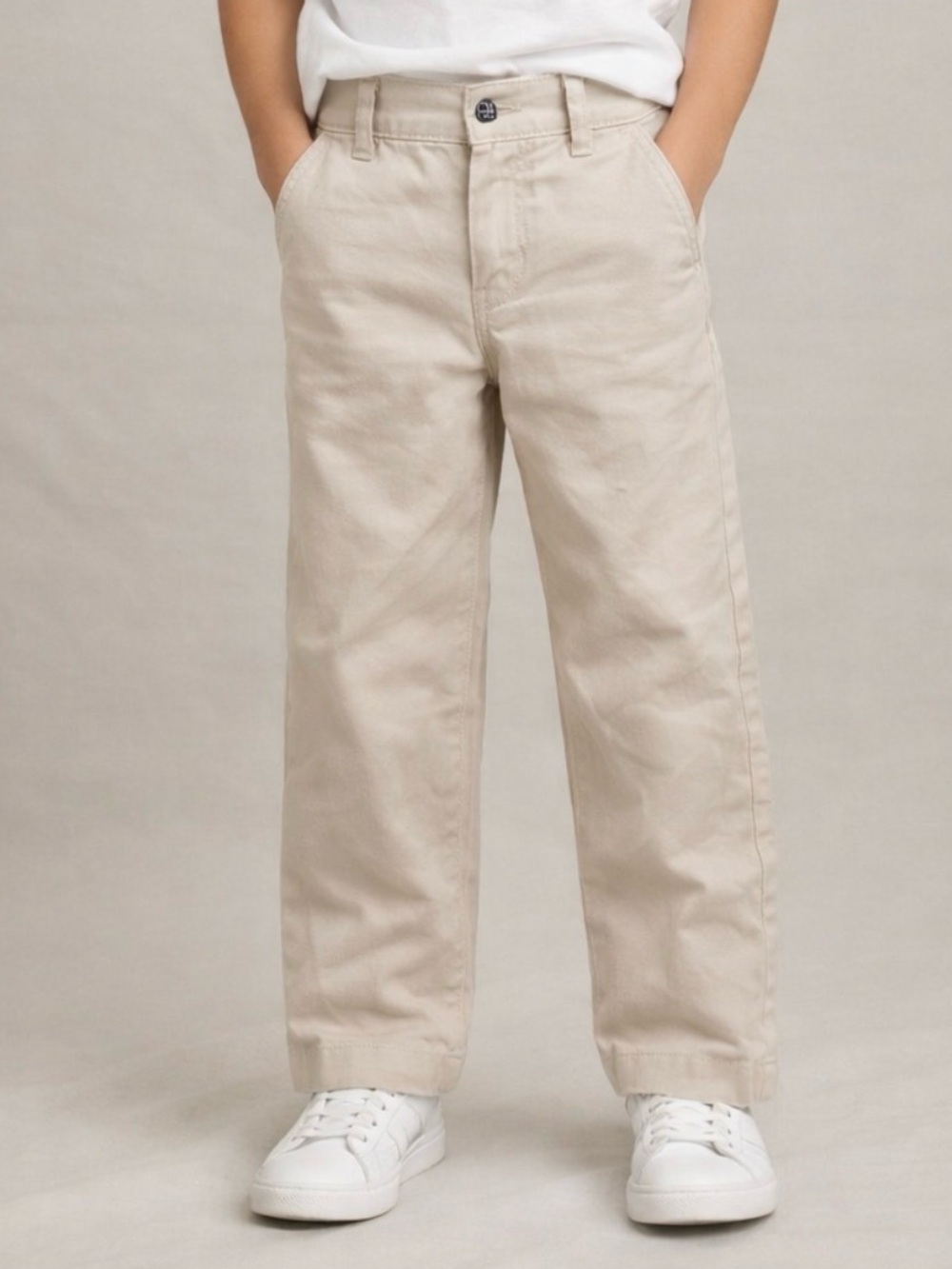 Chaps Size 12 Tan Straight-Leg Chinos